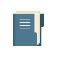 Office manager doc folder icon flat isolated vector