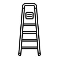 vector de contorno de icono de escalera de escalera. construcción de madera