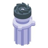 Car water pump icon isometric vector. Engine service vector