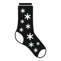 Snowflake sock icon simple vector. Cotton design vector