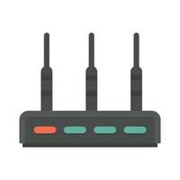 Communication router icon flat isolated vector