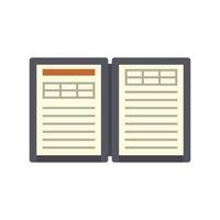 Electronic book estimator icon flat isolated vector