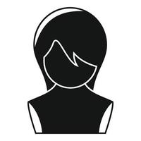 Girl wig icon simple vector. Head hair vector