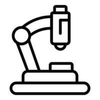 Microscope safety icon outline vector. Product quality vector