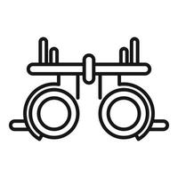 Medical device icon outline vector. Eye test vector