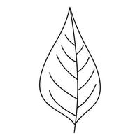 Spring leaf icon, outline style vector