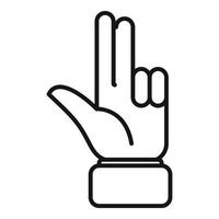 Open palm icon outline vector. Finger hold vector