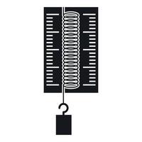 Physics dynamometer for laboratory work icon vector