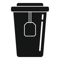 Plastic tea cup icon simple vector. Hot drink vector