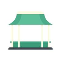 Gazebo icon flat isolated vector