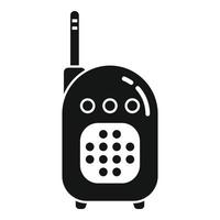 vector simple de icono de cuidado de monitor de bebé. radio juguete
