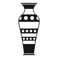 Egyptian vase icon, simple style vector