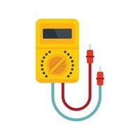 Multimeter instrument icon flat isolated vector