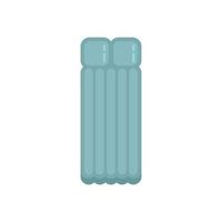 Joy inflatable mattress icon flat isolated vector