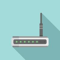 Network modem icon flat vector. Internet router vector