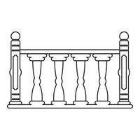 Balustrade icon, outline style vector