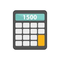 House utlities calculator icon flat isolated vector