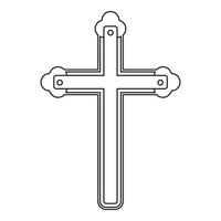 Holy cross icon , outline style vector