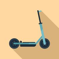 Kid electric scooter icon flat vector. Kick transport vector