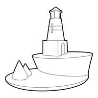 Lighthouse icon , outline style vector