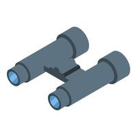 Binoculars study icon isometric vector. Case research vector