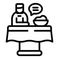 Restaurant food review icon outline vector. Safety inspection vector