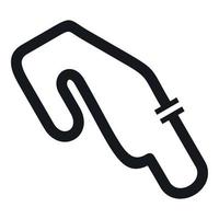 Race circuit icon, simple style vector