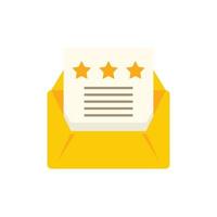 Attestation mail icon flat isolated vector