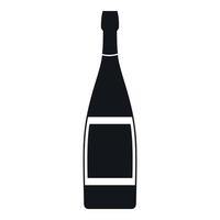 icono de botella de vidrio, estilo simple vector