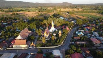 Aerial view of temple in thailand. photo