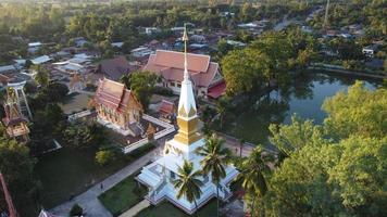 Aerial view of temple in thailand. photo