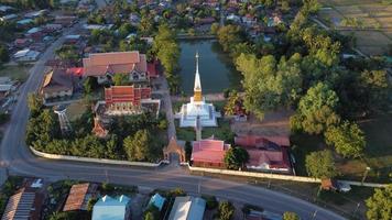 Aerial view of temple in thailand photo