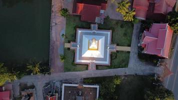 Aerial view of temple in thailand. photo