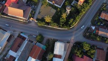 Aerial view of temple in thailand. photo