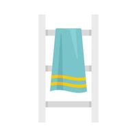 Modern heated towel rail icon flat isolated vector