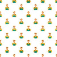 Farmer pattern, cartoon style vector