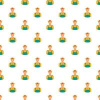 Farmer pattern, cartoon style vector