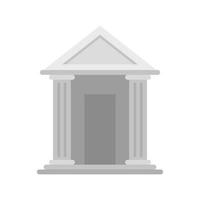 Judge building icon flat isolated vector
