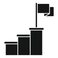 Podium effort icon simple vector. Work collaboration vector