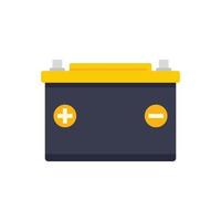 Car battery icon flat isolated vector