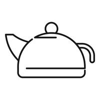 Leaf tea pot icon outline vector. Hot drink vector