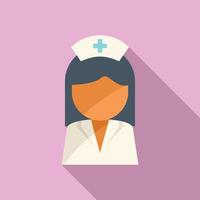 Physical therapist nurse icon flat vector. Doctor therapy vector