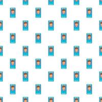 Photo in mobile phone pattern, cartoon style vector