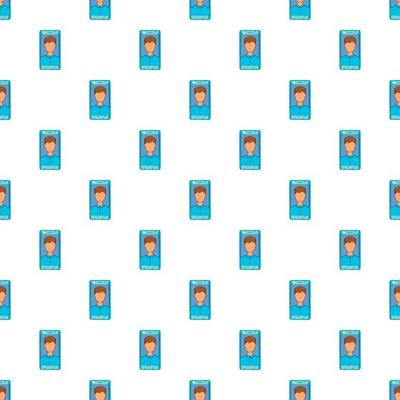Photo in mobile phone pattern, cartoon style