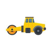 Maintenance road roller icon flat isolated vector