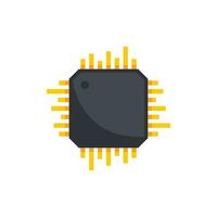 Smartphone processor icon flat isolated vector