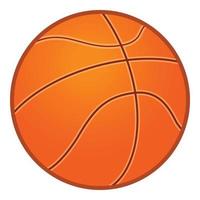 vector de dibujos animados de icono de pelota de baloncesto. elemento deportivo