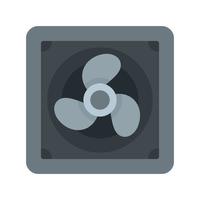 Rotor blade fan icon flat isolated vector