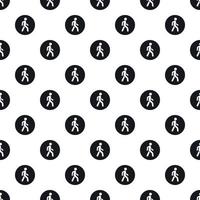 Man on pedestrian crossing pattern, simple style vector