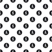 Man on pedestrian crossing pattern, simple style vector